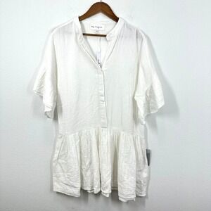 Maisie Size XS Brushed Gauzy Cotton Mini Dress Flowy‎ Sleeves Beach Wedding NWT